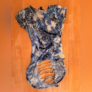 Blue Graphic Women's Top